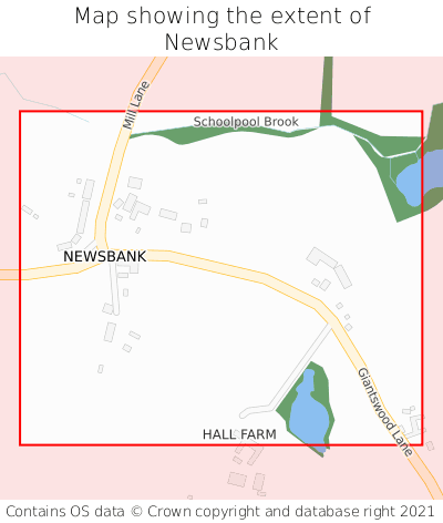 Map showing extent of Newsbank as bounding box