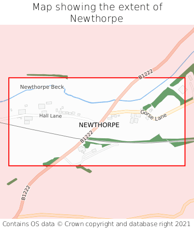 Map showing extent of Newthorpe as bounding box