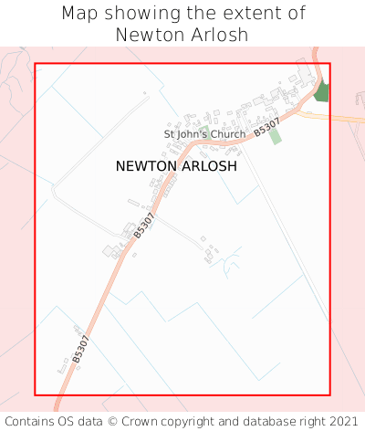 Map showing extent of Newton Arlosh as bounding box