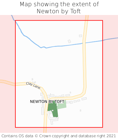 Map showing extent of Newton by Toft as bounding box