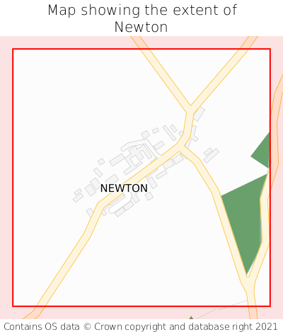 Map showing extent of Newton as bounding box