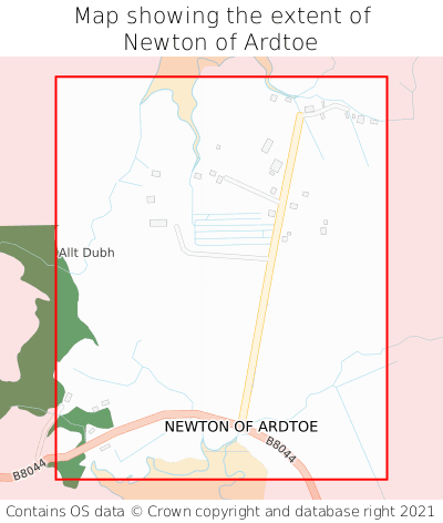 Map showing extent of Newton of Ardtoe as bounding box