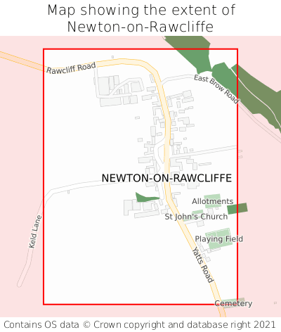 Map showing extent of Newton-on-Rawcliffe as bounding box