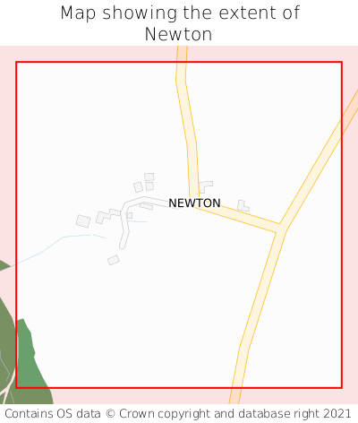 Map showing extent of Newton as bounding box