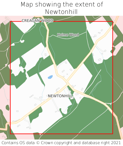 Map showing extent of Newtonhill as bounding box