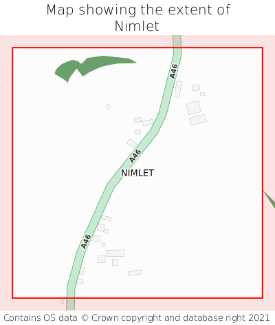 Map showing extent of Nimlet as bounding box