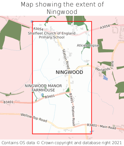 Map showing extent of Ningwood as bounding box
