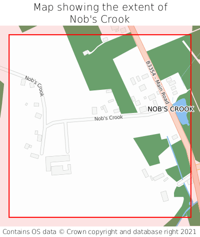 Map showing extent of Nob's Crook as bounding box