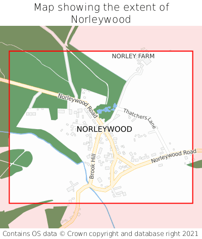 Map showing extent of Norleywood as bounding box