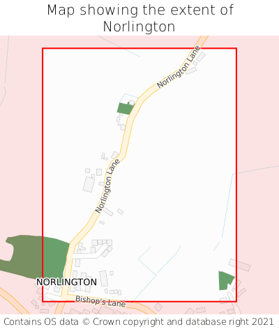 Map showing extent of Norlington as bounding box