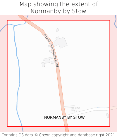 Map showing extent of Normanby by Stow as bounding box