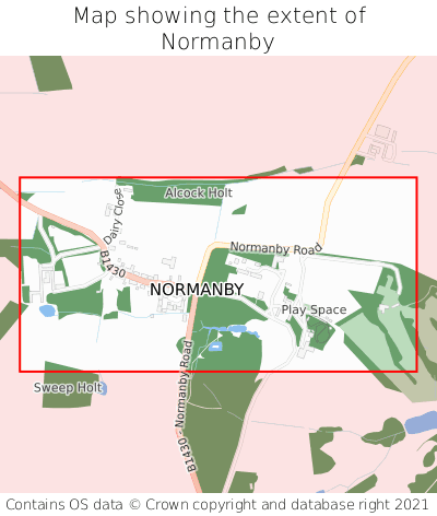 Map showing extent of Normanby as bounding box