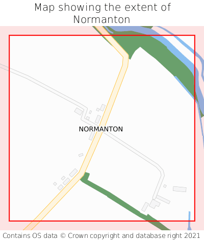 Map showing extent of Normanton as bounding box