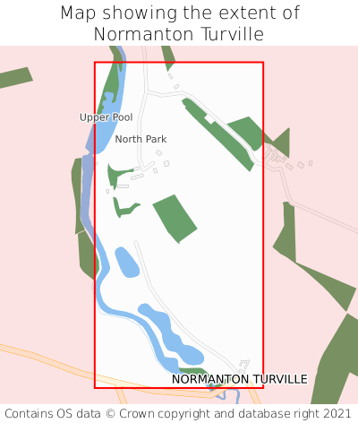 Map showing extent of Normanton Turville as bounding box