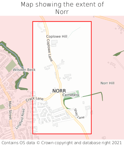 Map showing extent of Norr as bounding box