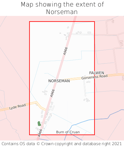 Map showing extent of Norseman as bounding box
