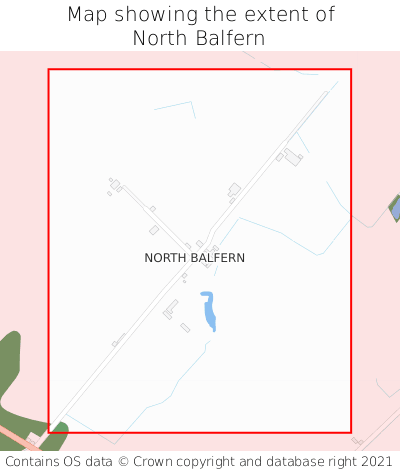 Map showing extent of North Balfern as bounding box