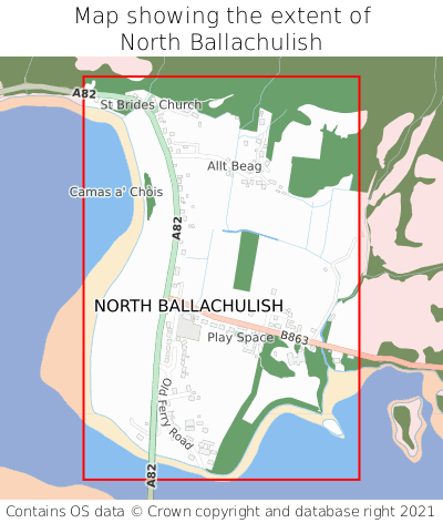 Map showing extent of North Ballachulish as bounding box