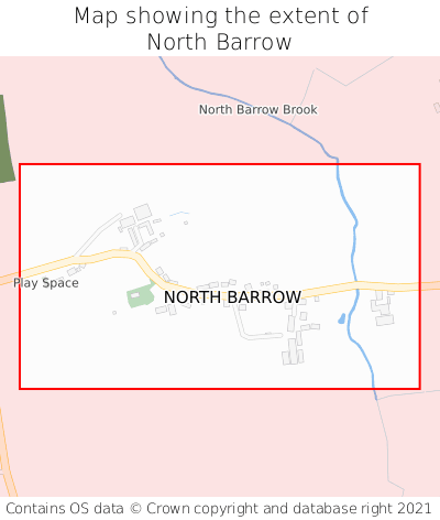 Map showing extent of North Barrow as bounding box