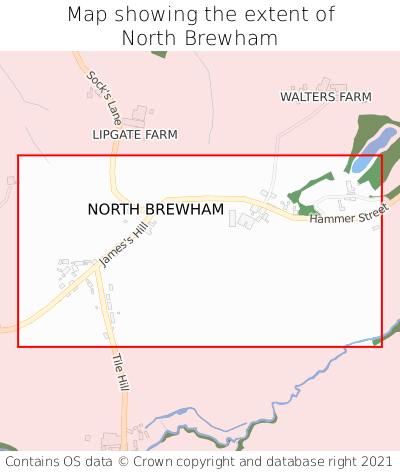 Map showing extent of North Brewham as bounding box