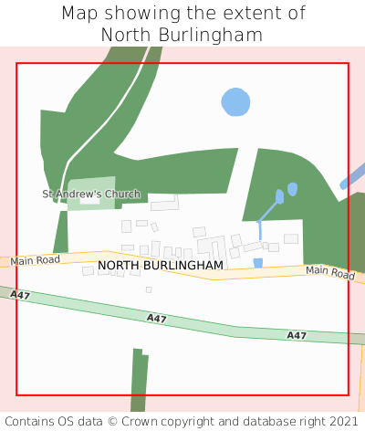 Map showing extent of North Burlingham as bounding box