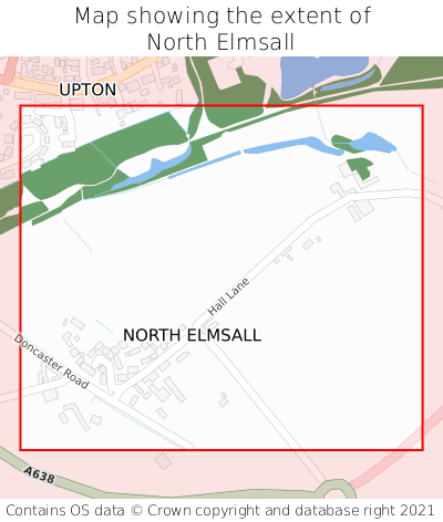 Map showing extent of North Elmsall as bounding box
