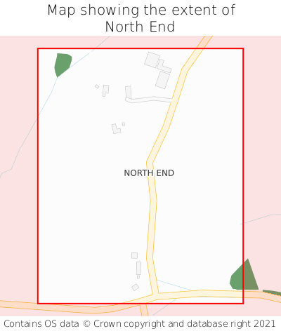 Map showing extent of North End as bounding box