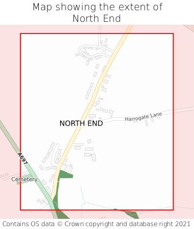 Map showing extent of North End as bounding box