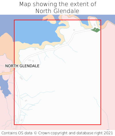 Map showing extent of North Glendale as bounding box