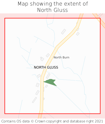 Map showing extent of North Gluss as bounding box