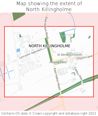 Map showing extent of North Killingholme as bounding box