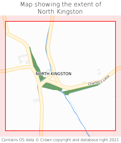 Map showing extent of North Kingston as bounding box