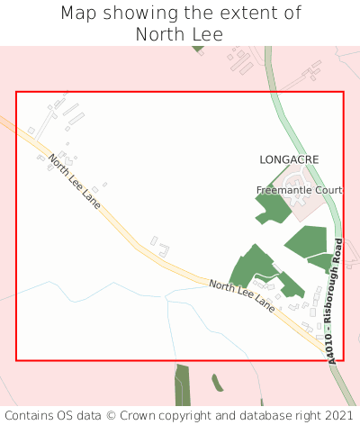 Map showing extent of North Lee as bounding box