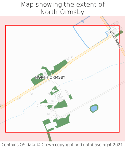 Map showing extent of North Ormsby as bounding box