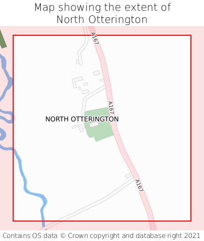 Map showing extent of North Otterington as bounding box