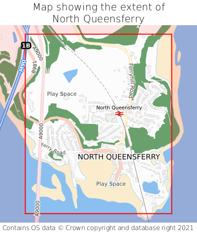 Map showing extent of North Queensferry as bounding box