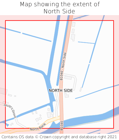 Map showing extent of North Side as bounding box