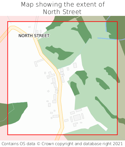 Map showing extent of North Street as bounding box