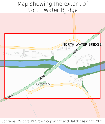 Map showing extent of North Water Bridge as bounding box