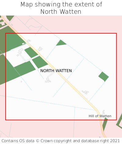 Map showing extent of North Watten as bounding box