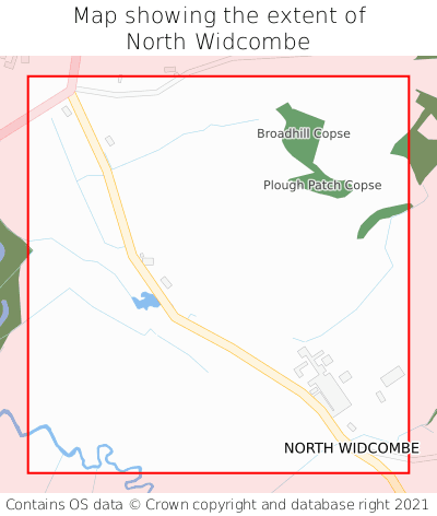 Map showing extent of North Widcombe as bounding box
