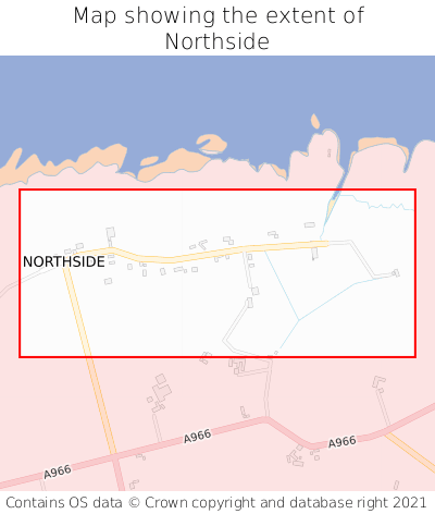 Map showing extent of Northside as bounding box