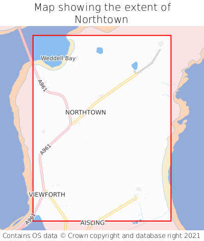 Map showing extent of Northtown as bounding box