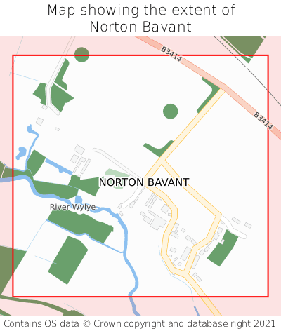 Map showing extent of Norton Bavant as bounding box