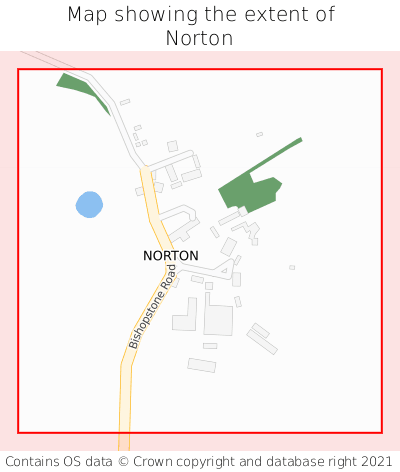 Map showing extent of Norton as bounding box