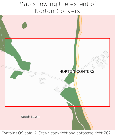 Map showing extent of Norton Conyers as bounding box