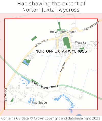 Map showing extent of Norton-Juxta-Twycross as bounding box