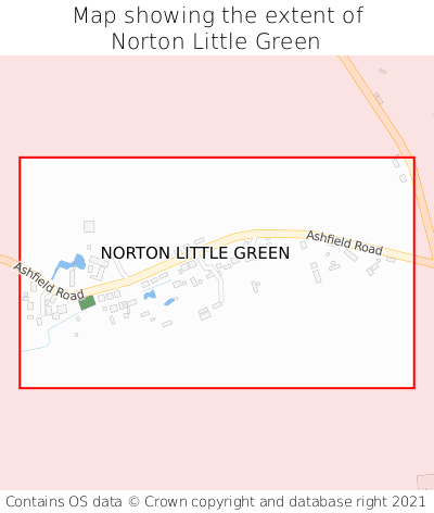 Map showing extent of Norton Little Green as bounding box