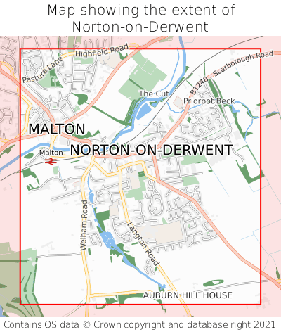 Map showing extent of Norton-on-Derwent as bounding box