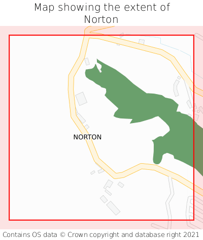 Map showing extent of Norton as bounding box
